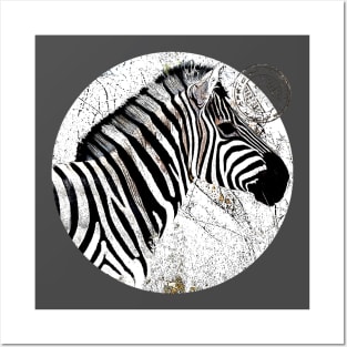 Zebra with postmark Posters and Art